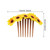 Honbay 2PCS Artificial Flower Hair Side Combs Plastic 7 Teeth Sunflower Twist Combs Decorative Floral Hairpin Hair Combs Accessories for Women (2 Col