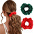 CAKURE Christmas Hair Scrunchies Green Red Hair Ties Velvet Scrunchy Elastic Hair Band Ponytail Holder Xmas Hair Accessories for Women and Girls Pack