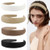 ACO-UINT 4 Pack Leather Headbands for Women, Padded Hair Bands for Women's Hair Wide Head Bands, Non-silp Thick Head Bands Accessories for Women Girl