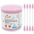 HOMEFOX Pink Cotton Swabs Precision Pointed - 200 Count Pointy Organic Cotton Double Side Tightly Wrapped Cotton Tips Paper Stick Soft Gentle Lint-Fr