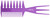 Diane 3-in-1 Styling Comb for Detangling, Parting, Lifting, and Shaping, Ideal for All Hair Types, Purple