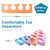 Toe Separators - Soft Two Tone Toe Spacers - Great Toe Cushions - Apply Nail Polish During Pedicure & Other Uses - Iridesi - 12 Pack