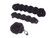 Set of 3 Magic Hair Styling Styler Hot Hair Donut Bun Ring Styler Maker (1 large+2 small) (Black)