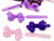 Tara Girls Self Hinge Plastic Bow Hair Barrettes Selection Pack Of 2 (BR07)