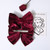 Velvet Hair Bows Girls 6" 2PCS Big Red Wine Fall bow Alligator Clips for Toddler Hair Clips Toddlers Teens Kids Accessories
