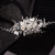 Teyglen Women Dainty Silver Crystal Flower Pearls Hair Comb Rhinestone Wedding Hair Comb Headband Hair Pieces Bridal Rhinestone Headpieces for Women