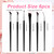 6pcs Fine Angled Eyeliner Brush, Precision Eyeliner Eyebrows Makeup Brush Set Angled Eyeliner Concealer Ultra Flat Thin Brush Beveled Eyebrow Curved