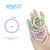 Hoyols Elastic Hair Ties for Women, 4mm No Metal Hair Bands Colorful Ponytail Holders for Thick Curly No Crease No Damage Styling Accessories Assorte