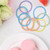 Hoyols Elastic Hair Ties for Women, 4mm No Metal Hair Bands Colorful Ponytail Holders for Thick Curly No Crease No Damage Styling Accessories Assorte