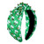 PHALIN St.Patrick's Day Headband for Women Shamrock Knotted Headband Embellished Green Crystal Rhinestone Headbands Irish Lucky Leaf Hat St.Patrick's