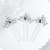 Artio Wedding Hair Pins Accessories with Rhinestones for Women and Girls 3PCS (Blue)