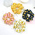 4 PCS Pineapple Pattern Fabric Hair Scrunchies Elastic Hair Rope Elastic Hair Bands Hair Ties Ponytail Holder Hair Accessories for Women Lady Girls H