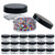 Beauticom (Quantity: 20 Pieces) 10G/10ML Round Clear Jars with Black Lids for Lotion, Creams, Toners, Lip Balms, Makeup Samples - BPA Free