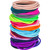 100 Pieces Hair Elastics Hair Ties Ponytail Holders Hair Bands (5 x 0.3 cm, Bright Color)