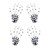 AKOAK 2 Pairs (4 Pcs) Halloween Hair Clip with Skeleton Hand Claw, Female Hair Styling Accessories for Girls (White)