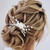 Latious Flower Wedding Hair Comb Silver Bridal Hair Clips Pearl Hair Accessorie for Brides and Women (Silver)