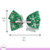 6 inch Wide Christmas Hair Bows for Girls with Snowflake Design