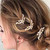 Asooll Flower Bride Wedding Hair Pins Leaf Bridal Hair Pieces Rhinestone Hair Accessories for Women(Pack of 3) (Gold)