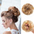 Juikoumn 100% Messy Bun Hair Piece Human Hair, Curly Hair Extensions Real Human Hair Scrunchies Hair Bun Hair bun extensions for Women Girls Ponytail
