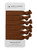 Cyndibands Elastic Hair Ties - Brown - Gentle Hold Ribbon Ponytail Holders, 6 Count