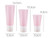 3PCS 80ML 2.7OZ Pink Empty Silica Gel Squeeze Tubes with Flip Cap Emulsion Lotion Shower Gel Shampoo Conditioner Holder Refillable Portable Cosmetic