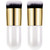 2 Pieces Foundation Brush Chubby Makeup Brush Kabuki Makeup Brush Travel Powder Brush for Blending Liquid, Cream or Powder Cosmetics (white)