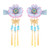 Lurrose 1 Pair Japanese Style Hair Clips Tassel Flower Kimono Traditional Hairpins Barrette Cherry Blossom Hair Clamp Bride Hanfu Accessory for Women