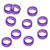 Cafurty 10 PCS Barber Hair Shears Scissors Finger Rings suit for Hairdressing Barber Scissors (Purple)