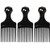 Comfort Plastic Mini Comb & Lift Hair Pick (Pack of 12) Black