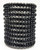 Hodooly 15 Pcs Black Spiral Telephone Cord Plastic Hair Ties, No Crease Coil Elastics