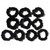 Pack of 10 Small Velvet Scrunchies for Women Hair Accessories, Mini Thin Elastic Hair Ties (Black)