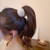Jumwrit Furry Hair Claw Clip Small High Ponytail Holder Hair Clip Strong Hold Solid Color Hair Barrette Dainty Copper Hairpin Clamp Cute Hair Styling