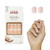 KISS Salon Acrylic Press On Nails, Nail glue included, 'Bonjour', Nude/ White, Short Size, Squoval Shape, Includes 28 Nails, 2g Glue, 1 Manicure Stic