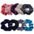 Rebecca Malone Velvet Scrunchies for Women, 9-PCs Elastic Thick Scrunchies for Hair Sleep, Large Hair Bands, Girls Hair Styling Accessories, Soft Pon