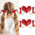 2PCS Valentine's Day Hair Clips Love Heart Sequins Bows Hair Pins Red Heart Sequins Hairgrips for Valentine's Day Birthday Holiday Hair Accessories F