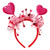 AIUPUOC Sequin Heart Headband for Women Valentine Headbands Pink Heart Head Boppers Sparkly Hair Accessories Hair Band Holiday Party Decorations 1Pcs