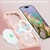 YINLAI Case for iPhone 16 6.1-Inch, Magnetic [Compatible with Magsafe] Cute Curly Wave Frame Slim Translucent Matte Supports Wireless Charging Women
