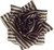 Black and Tan Striped Rose Hair Clip from Sourpuss Clothing