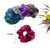 LUXXII Shiny Colorful Velvet Scrunchies Ponytail Holder Elastic Hair Bands 4 inch (Velvet Assorted Color, 6 Count)