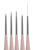 Beaute Galleria 5 Pieces Nail Art Brush Set with Liners (4mm, 7mm, 9mm) Striping Brushes (5mm, 25mm), for Thin Fine Line Drawing, Detail Painting, St