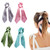 6Pcs Ribbon Scrunchie For Woman,Solid Colors Elastic Hair Bands Hair Scarf,Bow Hair Tie,Vintage Hair Accessories Ropes Ponytail Holder Scrunchy Ties