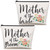 Weewooday 2 Pack Mother of the Groom and Bride Gifts Makeup Bags Floral Canvas Cosmetic Travel Toiletry Bag for Mom Mother in Law Wedding Engagement
