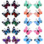NASAMA 20 Pieces Butterfly Hair Clips Colorful Butterfly Barrettes Girl Hair Styling Clip Headdress Accessory 3D Wedding Hair Clips Accessories for T