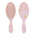 CALA Wet-N-Dry Hair Detangler Brush, Pink Pastel Marble, Soft Flexible Bristles for Wet or Dry Hair, Helps Reduce Snagging & Breakage, Smooths Frizz,