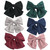PIDOUDOU Set of 6 Big Satin Solid 8 Inch Bow Hair Clips Women Barrettes