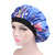 Tvoip 1Pcs Hair Satin Bonnet For Sleeping Shower Cap Silk Bonnet Bonnet Femme Women Night Sleep Cap Head Cover Wide Elastic Band (Blue Flower)