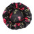 Tvoip 1Pcs Hair Satin Bonnet For Sleeping Shower Cap Silk Bonnet Bonnet Femme Women Night Sleep Cap Head Cover Wide Elastic Band (Black Flower)