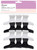 Diane Large Butterfly Clamps Pack of 12 Hair Clips for Women and Girls 3.25 inch Black and White D13