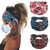 Bohend Boho Button Headband Wide Stretchy Daily Use Knotted Headwear Sport Athletic Yoga Gym Hair Accessories for Women and Girls(3pcs) (C)