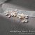 Unicra Bride Wedding Hair Pins Bridal Flower Hair Pieces Crystal Hair Accessories Pearl Party Hair Clips Rhinestone Hair Jewelry Bead Headpiece for W